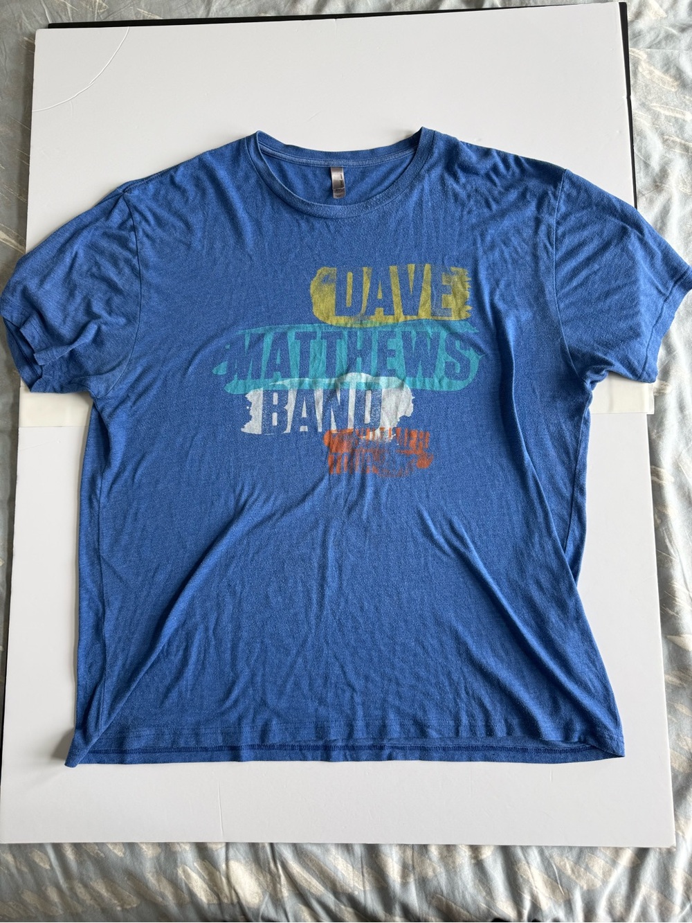Dave Matthews Band Blue Vintage Graphic Crew Neck T-Shirt 2013
